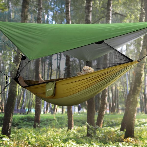 G4Free Camping Hammock with Net and Rain Fly- Portable Hammock Tent with - Image 7