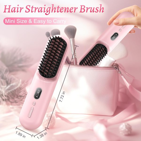 Cordless Hair Straightener Brush - 20 Million Anion Hair Straightener Brush - Image 6