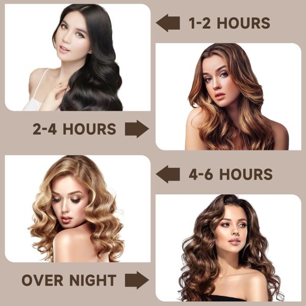 Heatless Hair Curler - 4PCs Overnight Blow Out Rods, Jumbo Blowout Heatless - Image 4