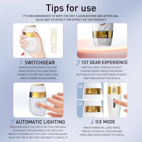 IPL Home Use Hair Removal Device，999,999 Flashes,Permanent Hair Removal for - Image 7