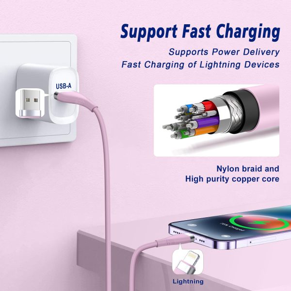 iPhone Charger 3Pack 6FT [Apple MFi Certified] iPhone Charger Cord USB to - Image 5