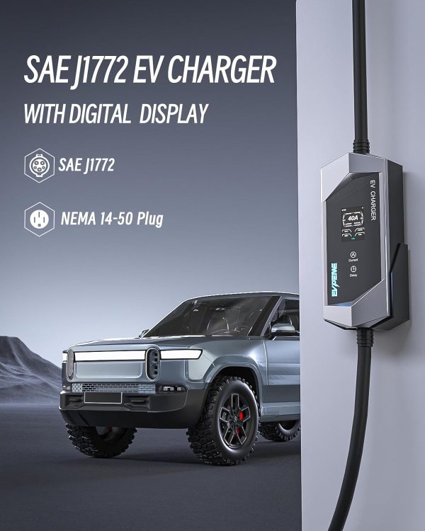 Level 1/2 EV Charger for SAE J1772, 40A 110-240V Portable EV Charger with - Image 2