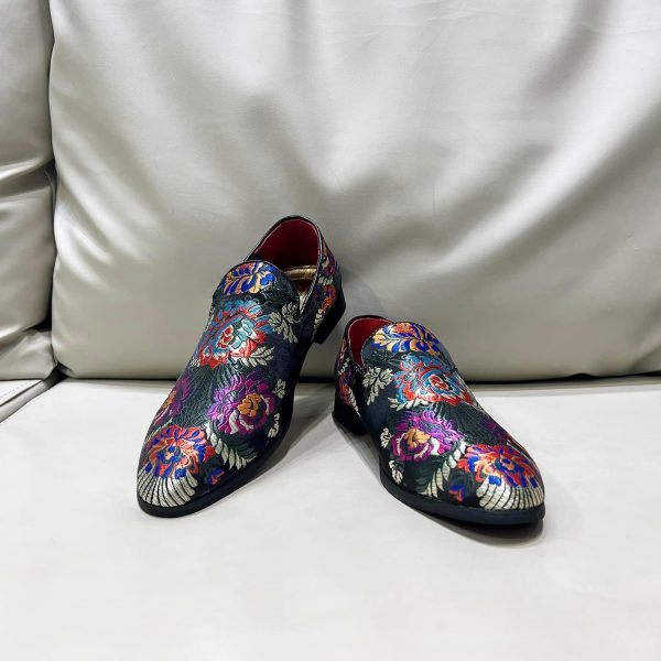 Men's Luxury Embroidery Penny Loafer Noble Slip-on Suede Loafers Shoes - Image 5