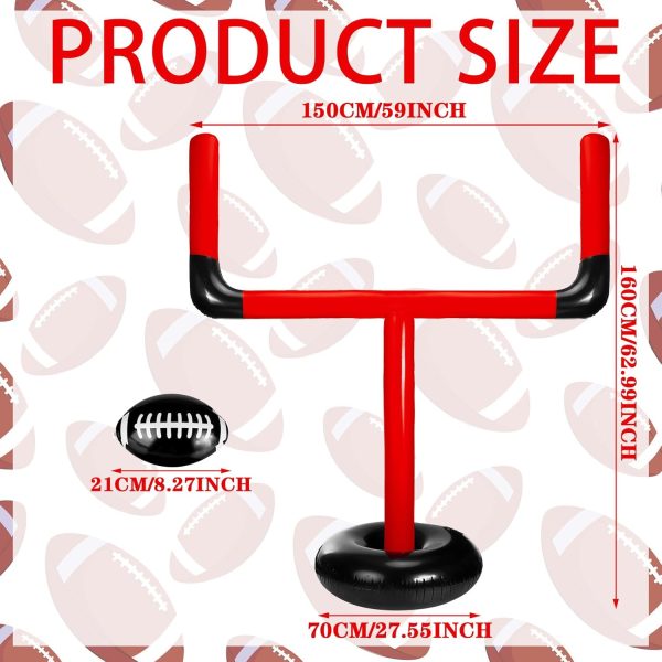 Inflatable Jumbo Football Set Inflatable Football Goal with Ball Football - Image 3