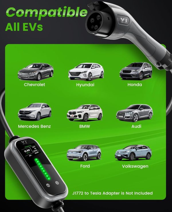 Portable EV Charger,Level 2 48Amp Electric Vehicle Charger with Double - Image 8
