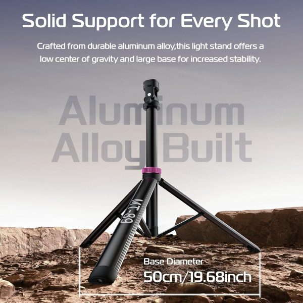 ULANZI MT-89 Extendable Tripod Aluminum, 82" Portable Adjustable Light - Image 7