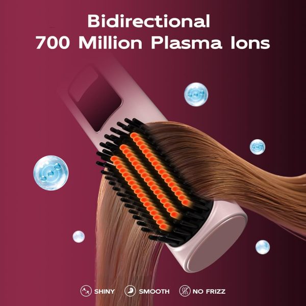 Portable Cordless Hair Straightener Comb USB-C Rechargeable, Plasma Ions - Image 8