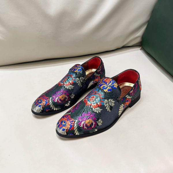 Men's Luxury Embroidery Penny Loafer Noble Slip-on Suede Loafers Shoes - Image 6