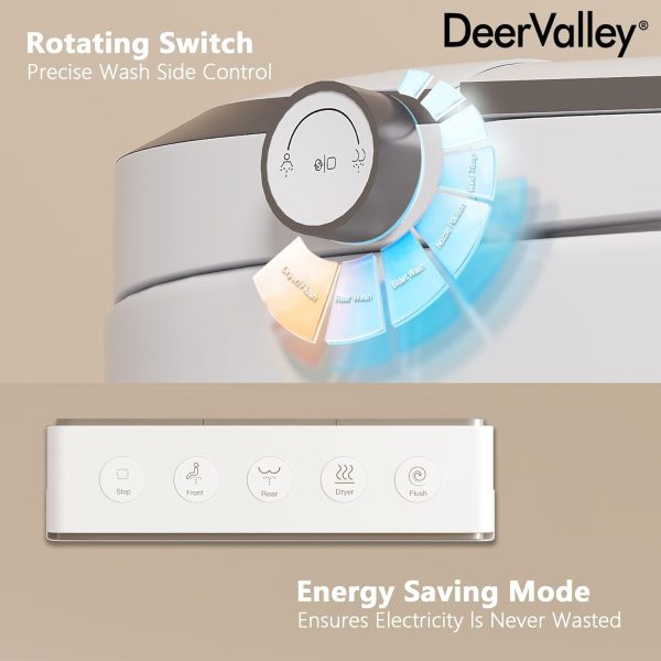 DeerValley Smart Toilet with Bidet Built in, Modern Tankless Toilet with - Image 5