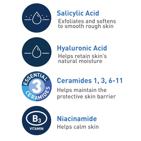 CeraVe Renewing Salicylic Acid Cleanser, Formulated With Hyaluronic Acid, - Image 4