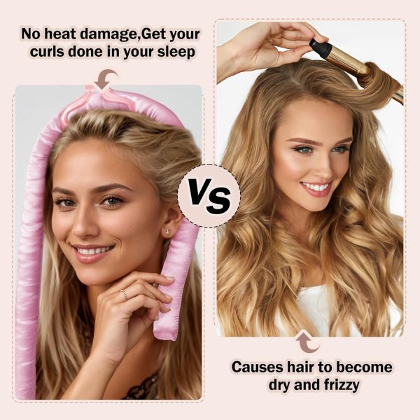 Heatless Hair Curler,Blowout Heatless Curls Overnight,No Heat Curling Rod - Image 2