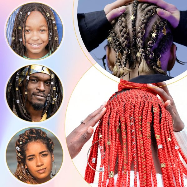Jollidecor 259PCS Hair Jewelry Accessories for Women Braids, Hair Loc Wire - Image 5