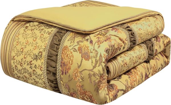 Loom and Mill 9-Piece Luxury Comforter Sets Classic Framework Design, - Image 7
