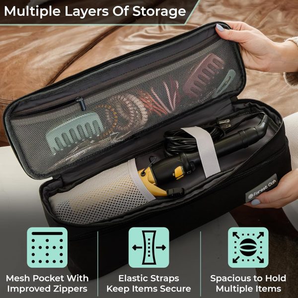 Hair Tools Travel Bag With Heat Resistant Mat for Curling Irons, - Image 4