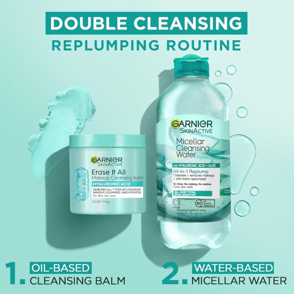 Garnier Erase It All Makeup Cleansing Balm with Hyaluronic Acid, Replumping - Image 3