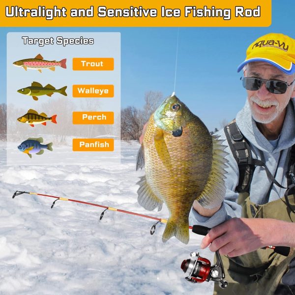PLUSINNO Ice Fishing Rod, Ultralight and Sensitive Ice Fishing Rod and Reel - Image 7