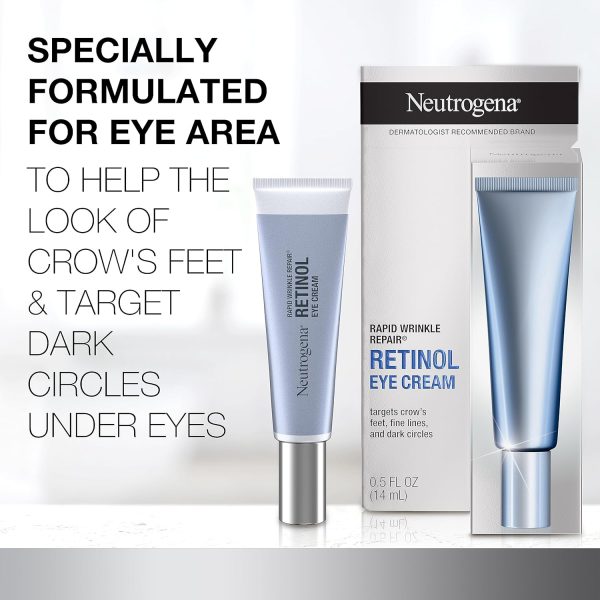 Neutrogena Retinol Eye Cream for Dark Circles, Rapid Wrinkle Repair, Daily - Image 2
