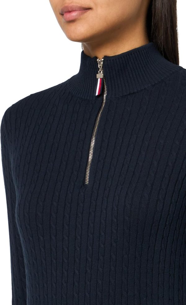 Tommy Hilfiger Women's 1/4 Zip Mock Neck Pullover - Image 3