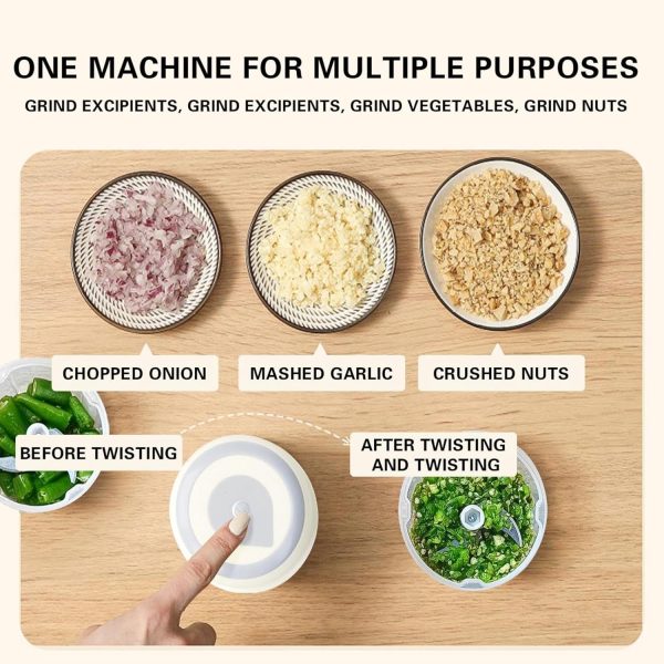 Mini Electric Garlic Chopper, Portable Wireless Garlic Masher Professional - Image 4