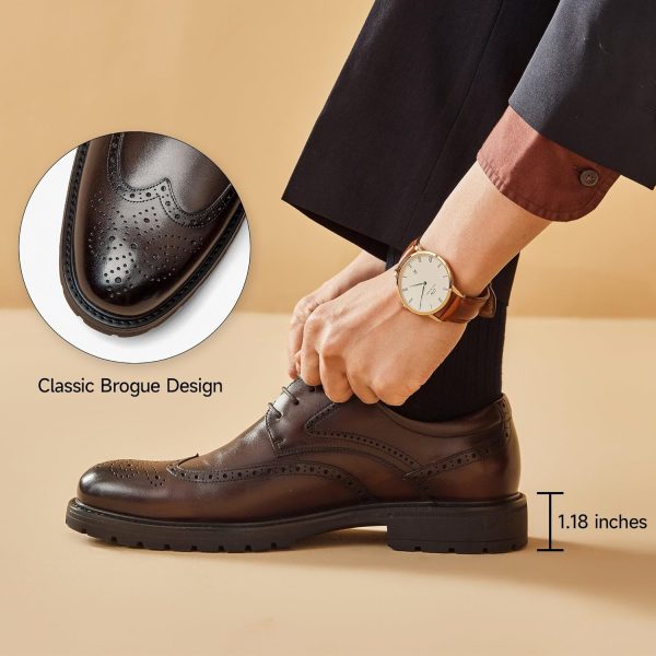 BEAU TODAY Mens Dress Shoes, Business Casual Oxford Shoes for Men, Formal - Image 4