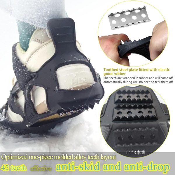 Ice Snow Cleats for Shoes and Boots Non Slip Grippers Traction Cleats - Image 3
