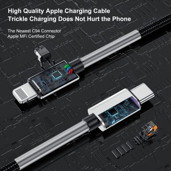 2Pack 10ft iPhone Fast Charger Cable, [Apple MFi Certified] Long USB C to - Image 2
