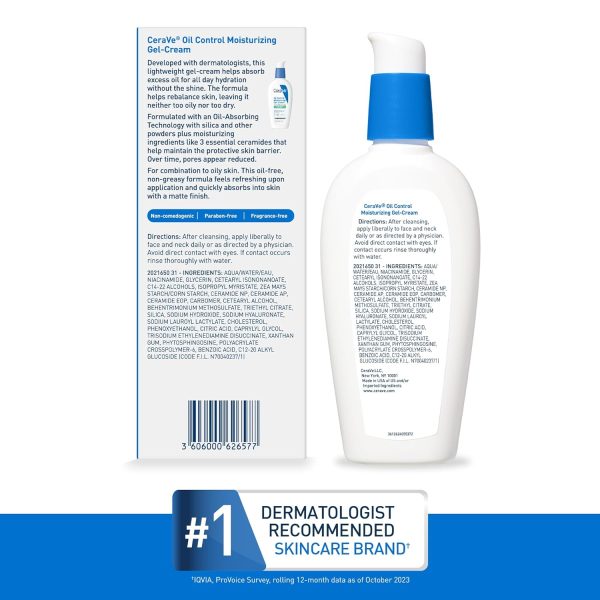 CeraVe Oil Control Moisturizing Gel-Cream | Face Moisturizer for Oily Skin - Image 8