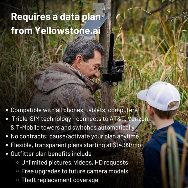 Y2 4G Cellular Trail Camera from Yellowstone.ai - Bundle with Solar Panel - Image 3