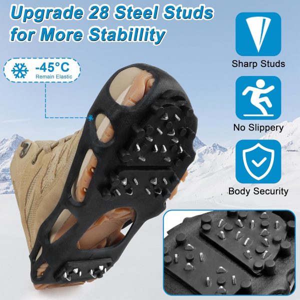 Ice Snow Traction Cleats Crampons Anti-Slip Snow Shoes Cleats Walking on - Image 2