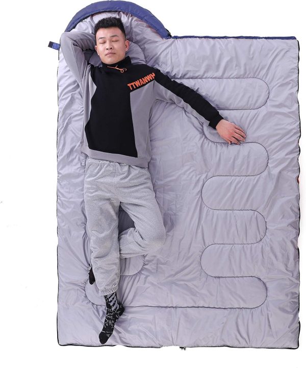 Camping Sleeping Bag 3 Seasons Lightweight &Waterproof with Compression - Image 7