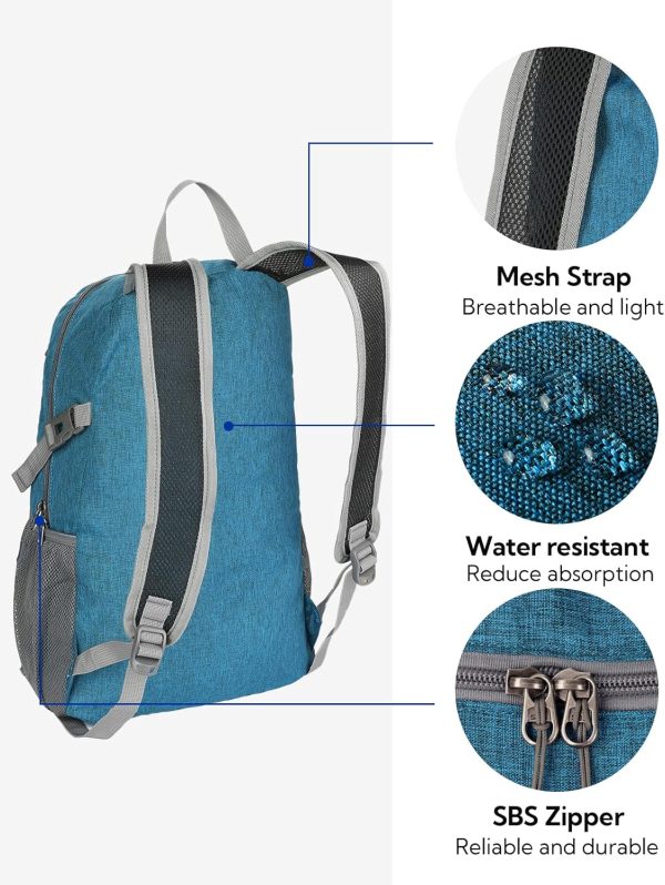 WATERFLY Small Lightweight Packable Backpack: 20l Ultra Light Foldable - Image 5