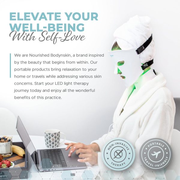 LED Light Therapy Face & Neck Mask - Facial Skin Care Device - 7 Colors Red - Image 7