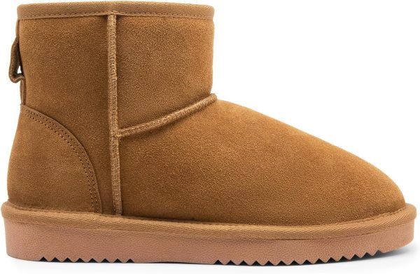 DREAM PAIRS Snow Boots for Women Genuine Suede Faux Fur Lining Water - Image 2