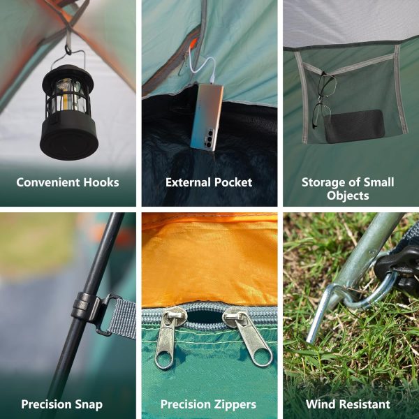 2-12 Person Tents for Camping Waterproof, Backpack Double Layer Camping - Image 6