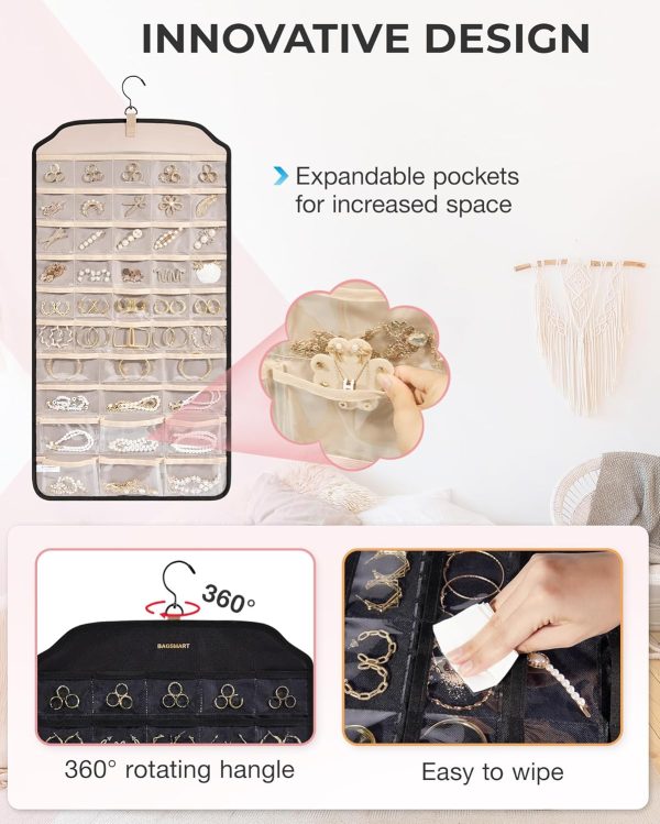 BAGSMART Hanging Jewelry Organizer, Jewelry Holder Organizer Accessories - Image 3