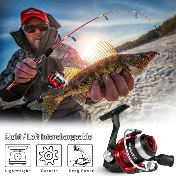 PLUSINNO Ice Fishing Rod, Ultralight and Sensitive Ice Fishing Rod and Reel - Image 6