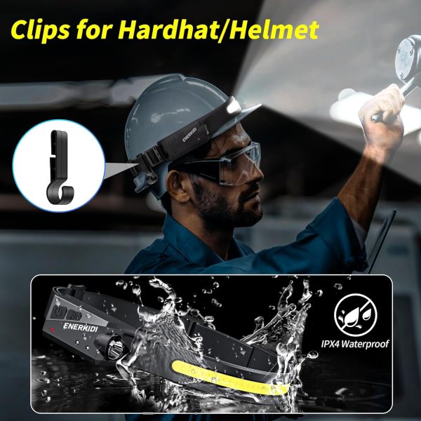 5 Packs LED Headlamp Rechargeable HeadLamps for Adults, 5 Modes Head Light - Image 5