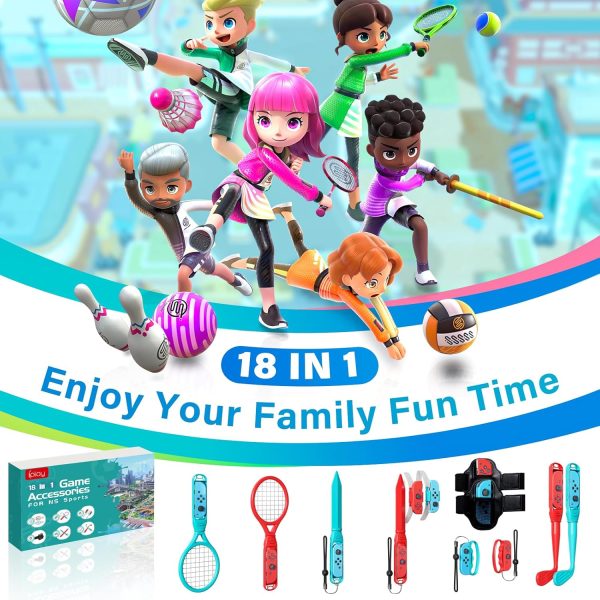 WinkMus Switch Sports Accessories - 18 in 1 Switch Sports Bundle Compatible - Image 7
