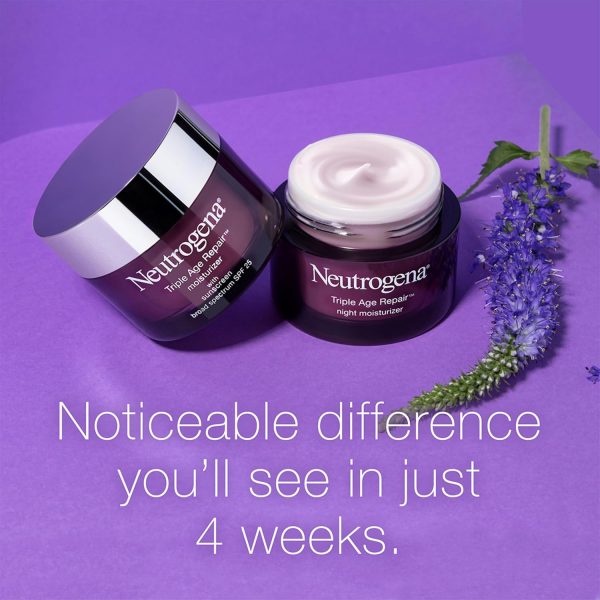 Neutrogena Triple Age Repair Anti-Aging Night Cream with Vitamin C; Fights - Image 3