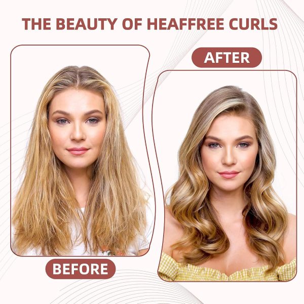 Heatless Curls Overnight Blowout Rods - 6 Pcs No-Heat Hair Curler Set, Hair - Image 4