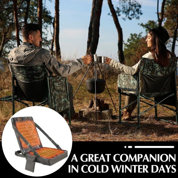 Waterproof Hunting Heated Seat Cushion with Backrest 3 Mode Adjustable Self - Image 5