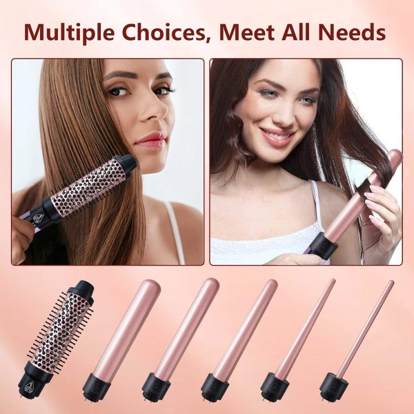 Curling Iron Set, 6 in 1 Hair Curling Wand with Curling Brush and 5 - Image 6