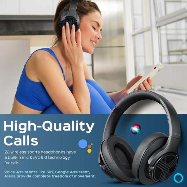 TREBLAB Z2 Active Noise Cancelling Workout Headphones - Signature-HD Sound, - Image 8