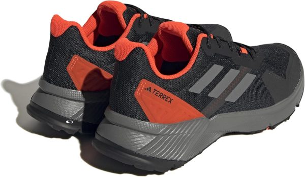 adidas Men's Terrex Soulstride Trail Running Sneaker, Black/Grey/Solar Red, - Image 7