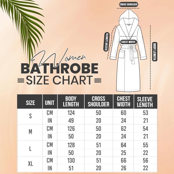 NY Threads Women's Fleece Hooded Bathrobe Plush Long Spa Robe - Image 2