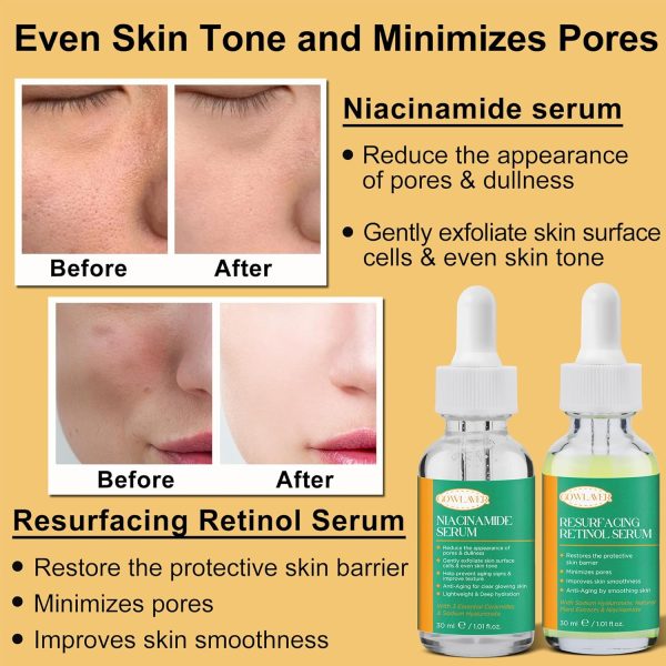 Professional Anti-Aging Korea Skin Care Set Kit,Niacinamide Retinol - Image 5