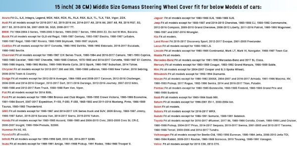 Car Steering Wheel Cover, Anti-Slip, Safety, Soft, Breathable, Heavy Duty, - Image 7