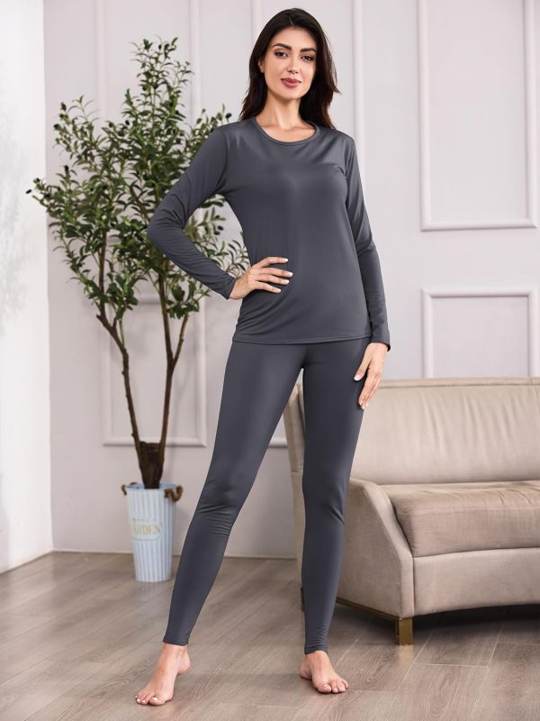 URATOT 3 Sets Women's Thermal Underwear Set Fleece Lined Long Johns Thermal - Image 5
