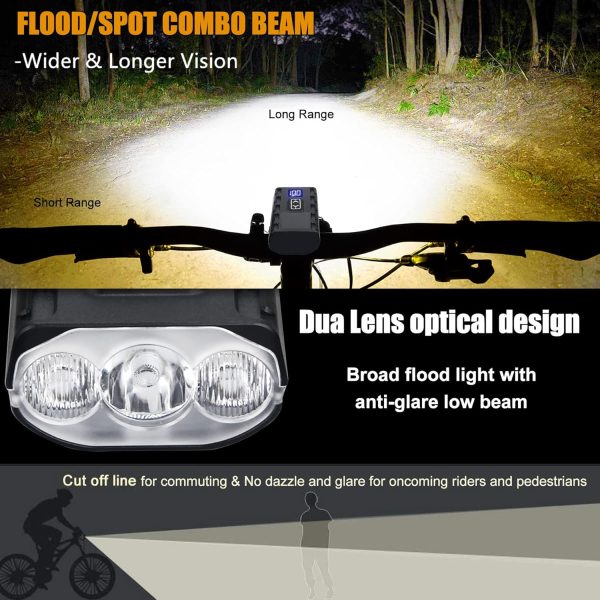 Bike Lights for Night Riding Aluminum Mounts Waterproof Bike Light Front - Image 4