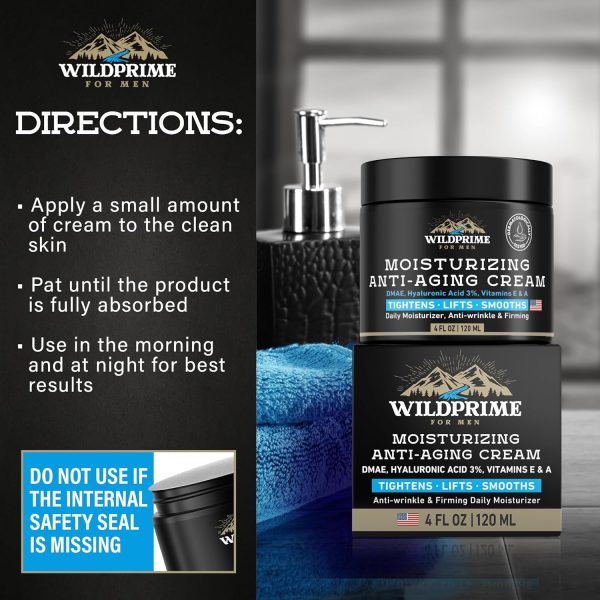 Men's Face Moisturizer Cream - Anti Aging & Wrinkle - Made in USA - - Image 6